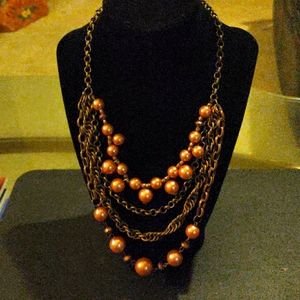 Copper colored chain necklace